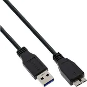 InLine 35450 Câble USB 3.0, A à Micro B, noir, 5m