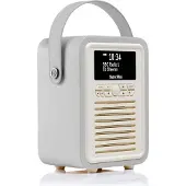 VQ Retro Mini DAB+ Radio mit Bluetooth FM USB Tragbar Grau