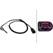 Hella Capteur de température des gaz d'échappement vissé 2 pôles 550 mm câble pour entre autres MAN TGE