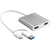 J5CREATE Usb-c To Dual Hdmi Hub Argenté