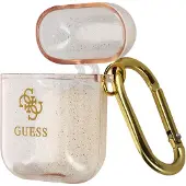 GUESS Gua2Ucg4Gd Airpods 1/2 Cover Złoty/Gold Glitter Collection