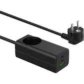 Akyga Chargeur USB AK-CH-21 AC 230V + USB-A + 2x USB-C PD 5-20V / max. 5A 65W Quick Charge 3.0 GaN