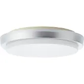 Brilliant Plafonnier d'extérieur LED intemporel DEVORA | argent | plastique Ø 28 cm | 12W 1600 lumens 3000 Kelvin | IP65