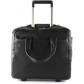 Piquadro Black Square Wheeled Computer Briefcase Nero (mallette d'ordinateur à roulettes)