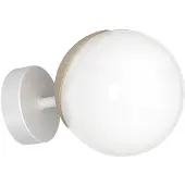 Milagro Applique murale SFERA, blanc et bois clair, 1xE14x40W, verre, dim. : 15x15x20 cm, IP20,