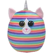 TY 39289 Peluche Coussin Squsih-A-Boos - Chat Heather, 20 cm