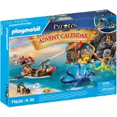 Playmobil Calendrier de l'Avent Pirates 71636. 24 surprises. 98 pièces. À partir de 4 ans.