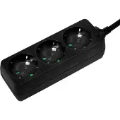 Logilink Prise de courant Mise à la terre 3 voies 1,5m Noir