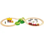 BRIO , ensemble de rails avec tunnel de montagne, 30 pièces, accessoires pour chemin de fer en bois, train, jouet en bois, multicolore, bois/plastique, 100 cm, 33043