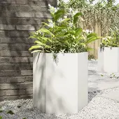 Prolenta Maison Exclusive - Bac à plantes blanc hexagonal 46x40x45 en acier