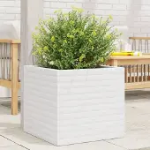 Prolenta Maison Exclusive - Jardinière blanc 50x50x46 cm bois de pin massif