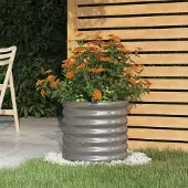 Prolenta Maison Exclusive - Jardinière de jardin Acier galvanisé 40x40x36 cm Gris