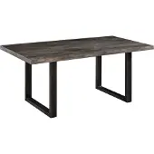MASSIVMOEBEL24.DE MASSIVMOEBEL24 | Table à manger 160x90 Manguier laqué Gris RAILWAY #208