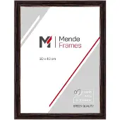 MendeFrames H025 Miroir mural en bois 21x29,7 cm noir