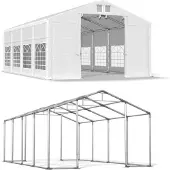 Das Company 5x8 Parti Blanc Tente WINTER ISD