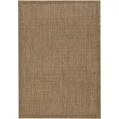 SchönesWohnen24 Teppich d'extérieur GIZA Braun 160 x 160 cm Rund