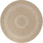 Ayyildiz Hali Ayyildiz | Tapis d'extérieur Comilla - 160 cm - Beige - Résistant UV et Imperméable - Design Géométrique