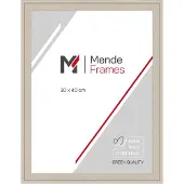 MendeFrames Cadre photo en bois H120 crème 13x13 cm avec verre musée
