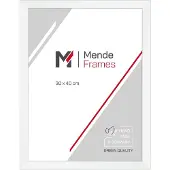 MendeFrames Cadre photo en bois , modèle H130, blanc, dimensions 50x75 cm, avec verre de qualité musée