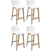 MOB-IN Lot de tabourets de bar en chêne 65cm TANNA
