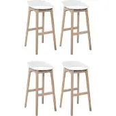 MOB-IN Lot de tabourets de bar en bois 65cm RIVA