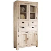 MASSIVMOEBEL24.DE MASSIVMOEBEL24 | Buffet 90x40 Acacia blanchi Blanc NATURE WHITE #61