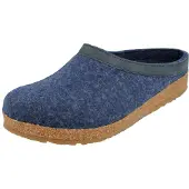 Iesse Schuh Haflinger Pantoufle femme Grizzly Torben feutre de laine 713001, Taille:45 EU, Couleur:Bleu