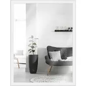 MendeFrames H080 miroir mural en bois blanc 15x15 cm