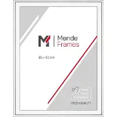 MendeFrames H120 cadre photo en bois blanc 15x15 cm avec bords foncés