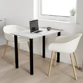 AKKE table en béton avec pieds noirs LxlxH : 60x40x74 cm