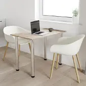 AKKE Trüffel Table de cuisine avec pieds chromés LxlxH : 100x60x74 cm