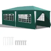 SWANEW Pavillon Camping Tente de réception robuste 3x6m Vert