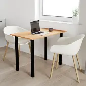 AKKE Bavaria Table en hêtre avec pieds noirs LxlxH : 100x55x74 cm