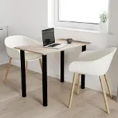 AKKE Table truffe avec pieds noirs LxlxH : 100x50x74 cm