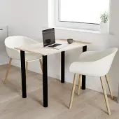 AKKE Sonoma table avec pieds noirs LxlxH : 90x60x74 cm