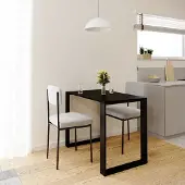 AKKE noir table LOFT avec pieds noirs LxlxH : 90x60x75 cm
