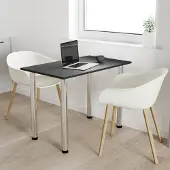 AKKE Anthracite Table de cuisine avec pieds chromés LxlxH : 110x65x74 cm
