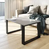 AKKE Light Graphite Table basse avec pieds noirs LxlxH : 120x60x55 cm