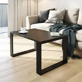 AKKE Noir Table basse avec pieds noirs LxlxH : 100x40x55 cm