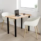 AKKE Gold Craft Table avec pieds noirs LxlxH : 120x60x74 cm
