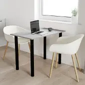 AKKE Light Graphite Table avec pieds noirs LxlxH : 100x60x74 cm