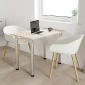 AKKE Sonoma Table de cuisine avec pieds chromés LxlxH : 70x40x74 cm