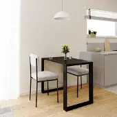 AKKE Anthracite LOFT Table avec pieds noirs LxlxH : 60x40x75 cm