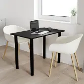 AKKE Table noire avec pieds noirs LxlxH : 100x40x74 cm