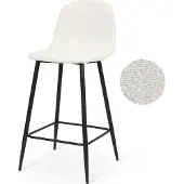 Zesso Milton & Oldbrook Bouclé Tabouret de bar bas Milan Blanc