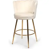 Zesso Milton & Oldbrook Tabouret de bar bas Andria blanc