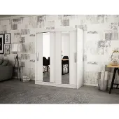 Minio Armoire 150 cm POLE blanc mat
