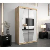 Minio Armoire 120 cm ELYPSE Chêne Sonoma / Blanc mat
