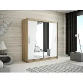 Minio Armoire 180 cm RHOMB Chêne Sonoma / Blanc mat