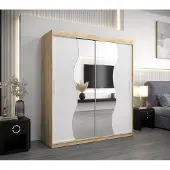 Minio Armoire 180 cm MADRYT Chêne Sonoma / Blanc